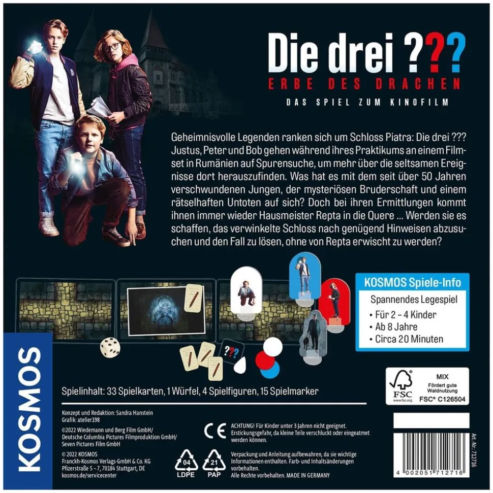 Kosmos 712716 - Die Drei ??? - Erbe des Drachen - Spiel zum Film - Brettspiel