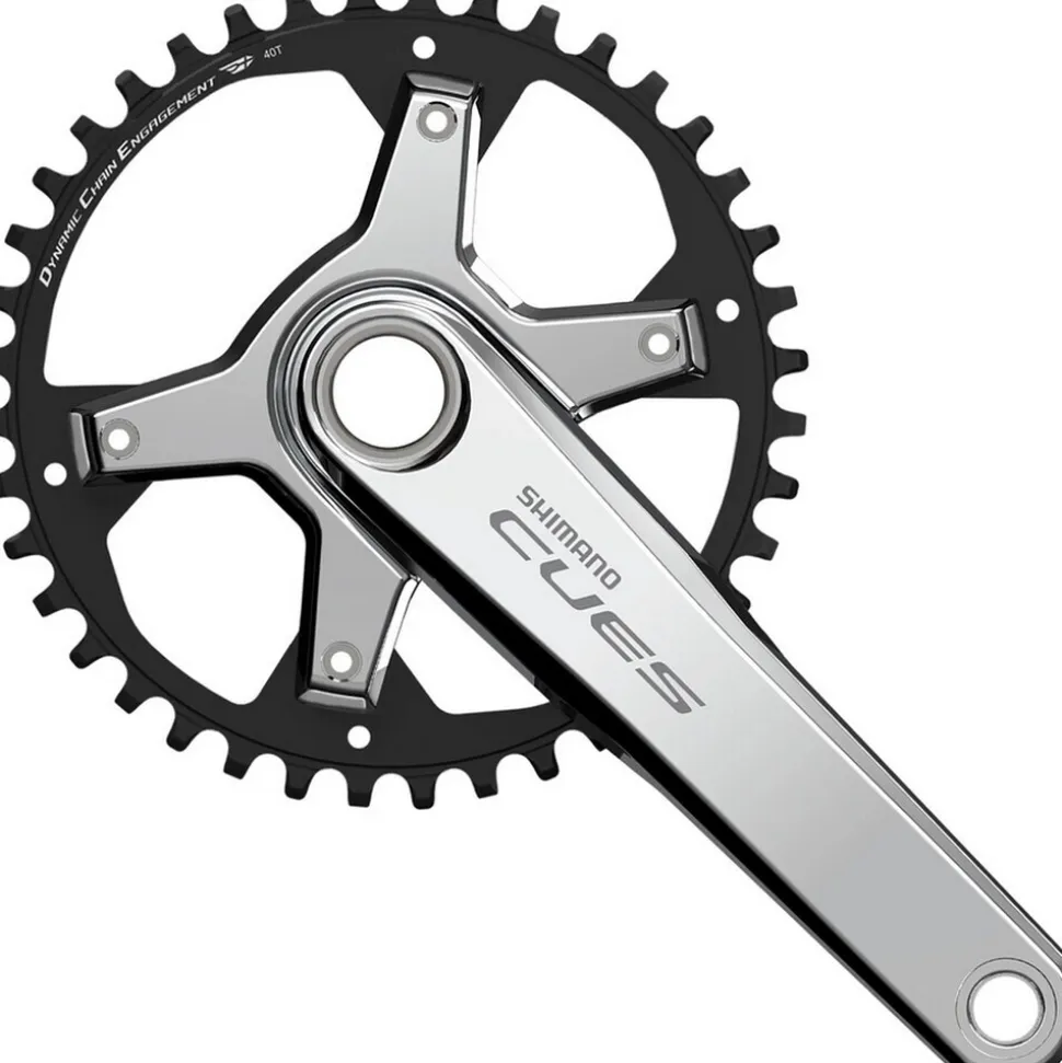 Kurbelgarnitur CUES FC-U6030-1 "Polished Silver Edition", 10/11-fach, 42T, 172,5 mm