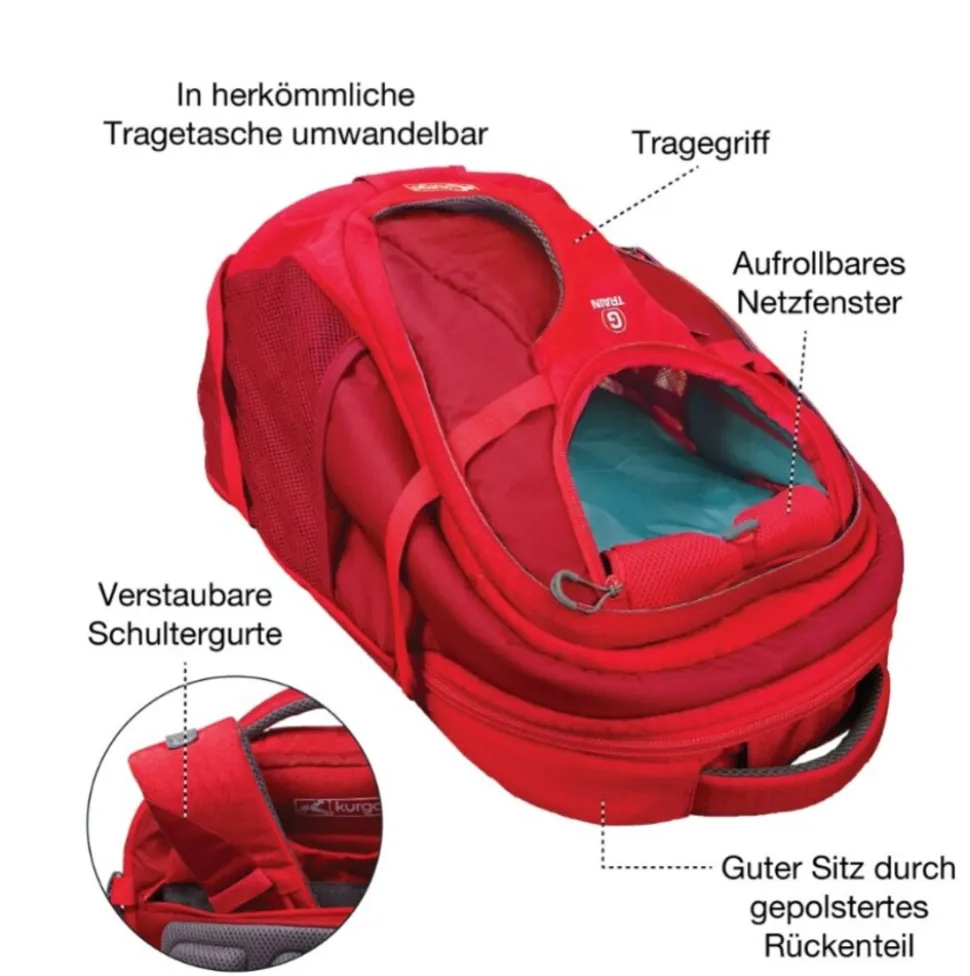 Kurgo G-Train Hunderucksack, Schwarz