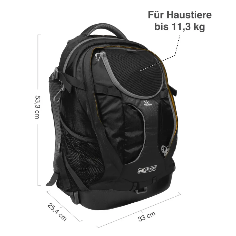 Kurgo G-Train Hunderucksack, Schwarz