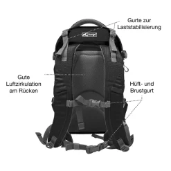 Kurgo G-Train Hunderucksack, Schwarz