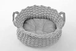 Kuschelnest ROPE rund Katzenkorb Katzenkissen weich Katzenbett