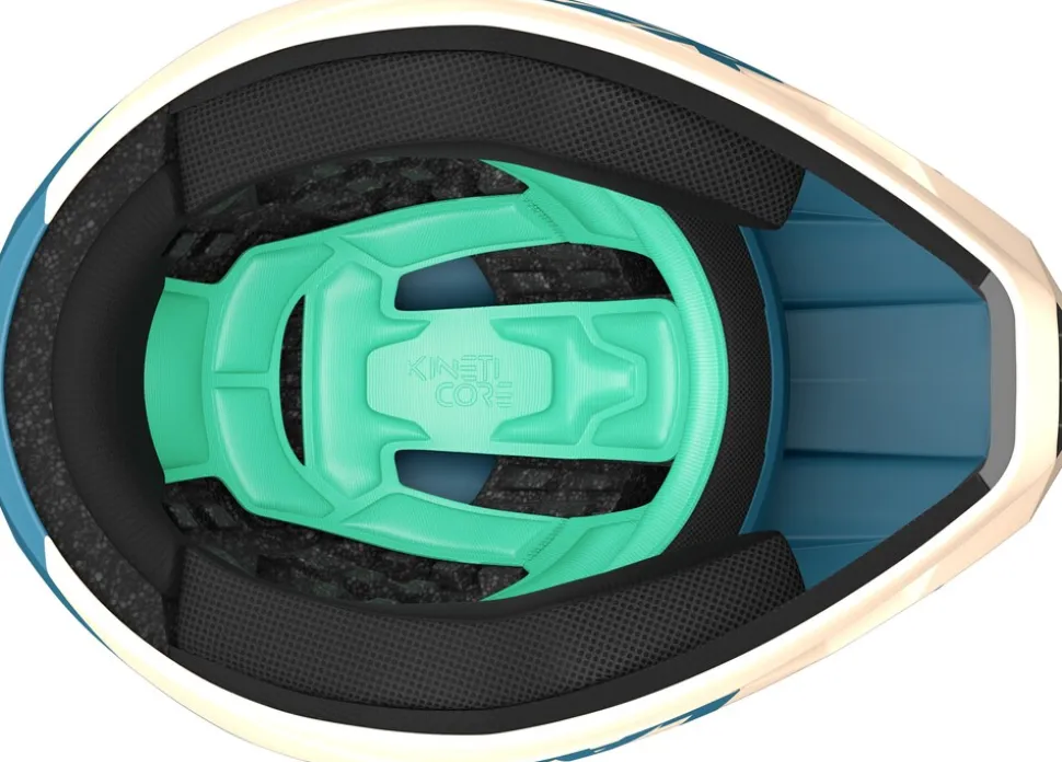 LAZER Full Face - Fahrradhelm Chase KinetiCore, beige-blau