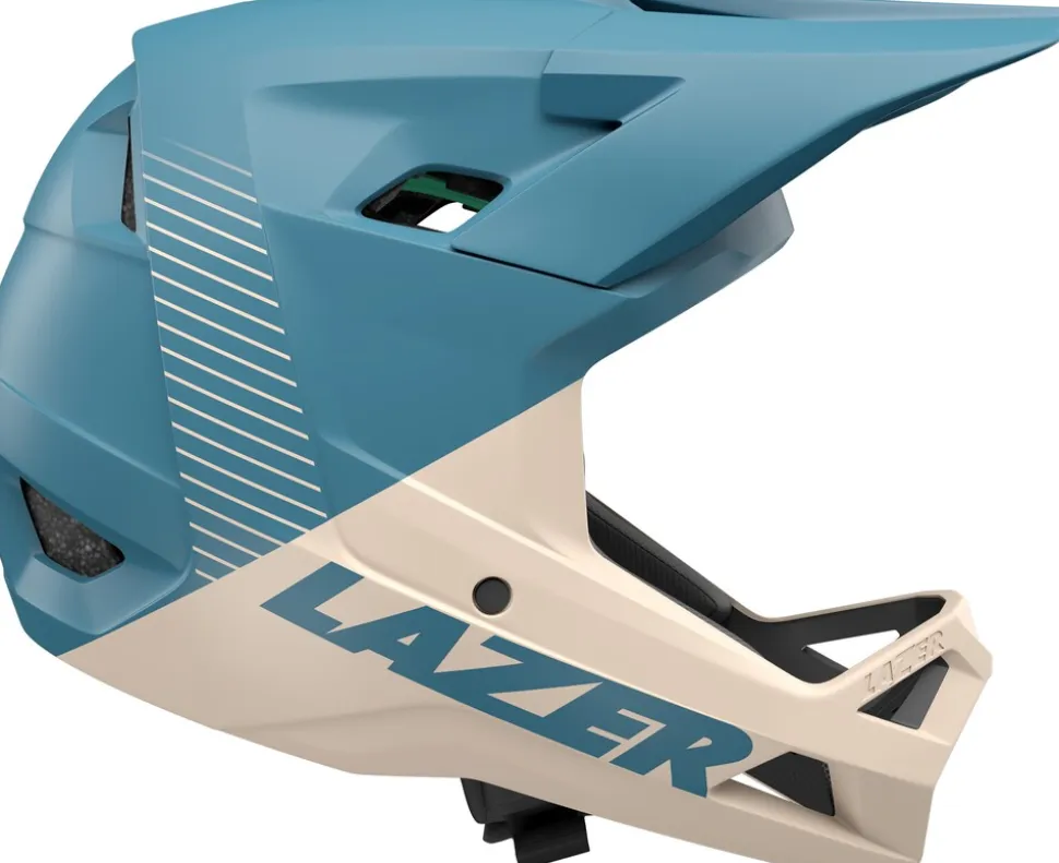 LAZER Full Face - Fahrradhelm Chase KinetiCore, beige-blau