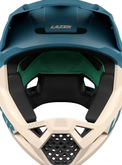 LAZER Full Face - Fahrradhelm Chase KinetiCore, beige-blau