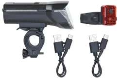 LED Akku-Beleuchtungs-Set 100/50/25 Lux, mit Li-Ionen Akku, aufladbar per USB-C, 220° seitliche Sichtbarkeit
