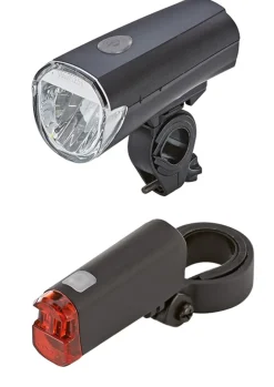 LED Batterieleuchten-Set 30/15 Lux, werkzeugfreier Batteriewechsel, inkl. Befestigungsmaterial