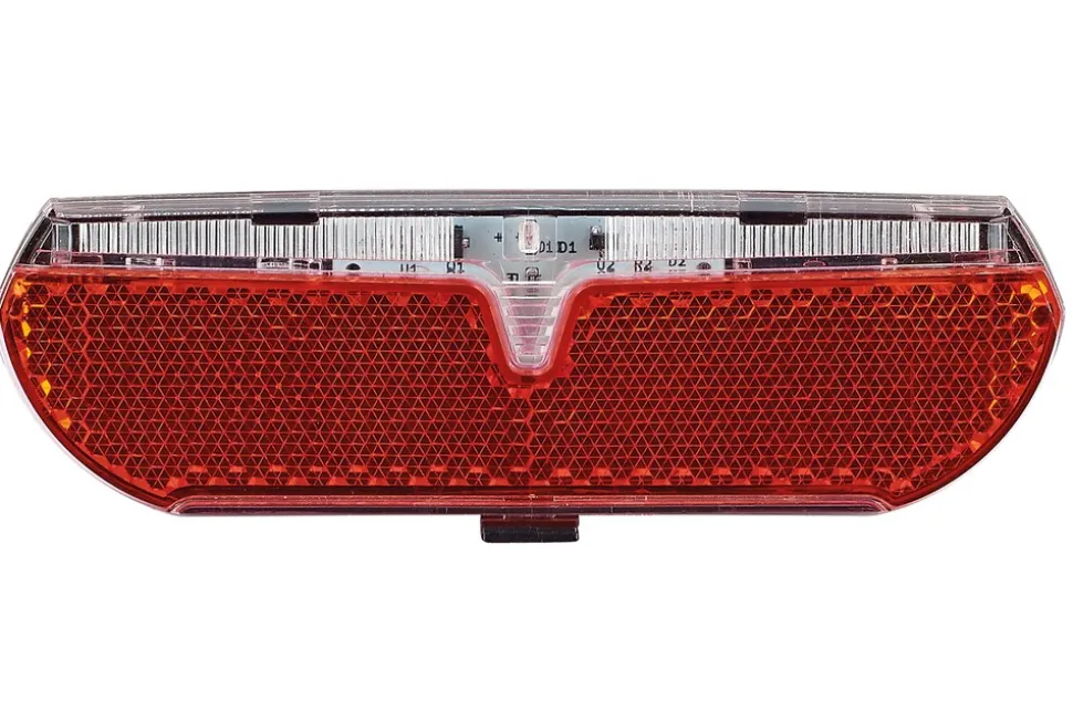 LED-Batterierücklicht, mit Z-Reflektor, feste Montage am Gepäckträger, inkl. Batterien