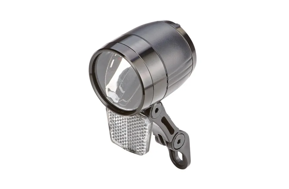 LED-Scheinwerfer 100 Lux, für E-Bikes und Nabendynamo, abnehmbarer Reflektor