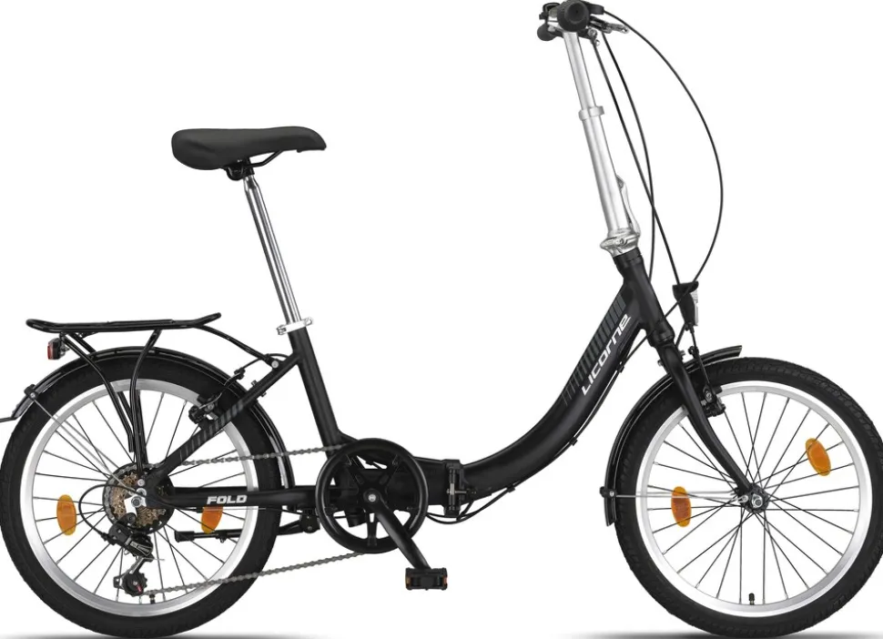 Licorne Bike Fold Premium Klapprad Stil:V-Bremse;Farbe:Schwarz/Anthrazit