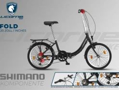 Licorne Bike Fold Premium Klapprad Stil:V-Bremse;Farbe:Schwarz/Anthrazit