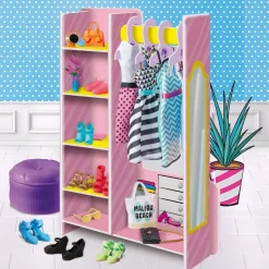Lisciani 76918 - Barbie Fashion Boutique mit Barbie-Puppe Ankleideraum Modedesign Design Spielset