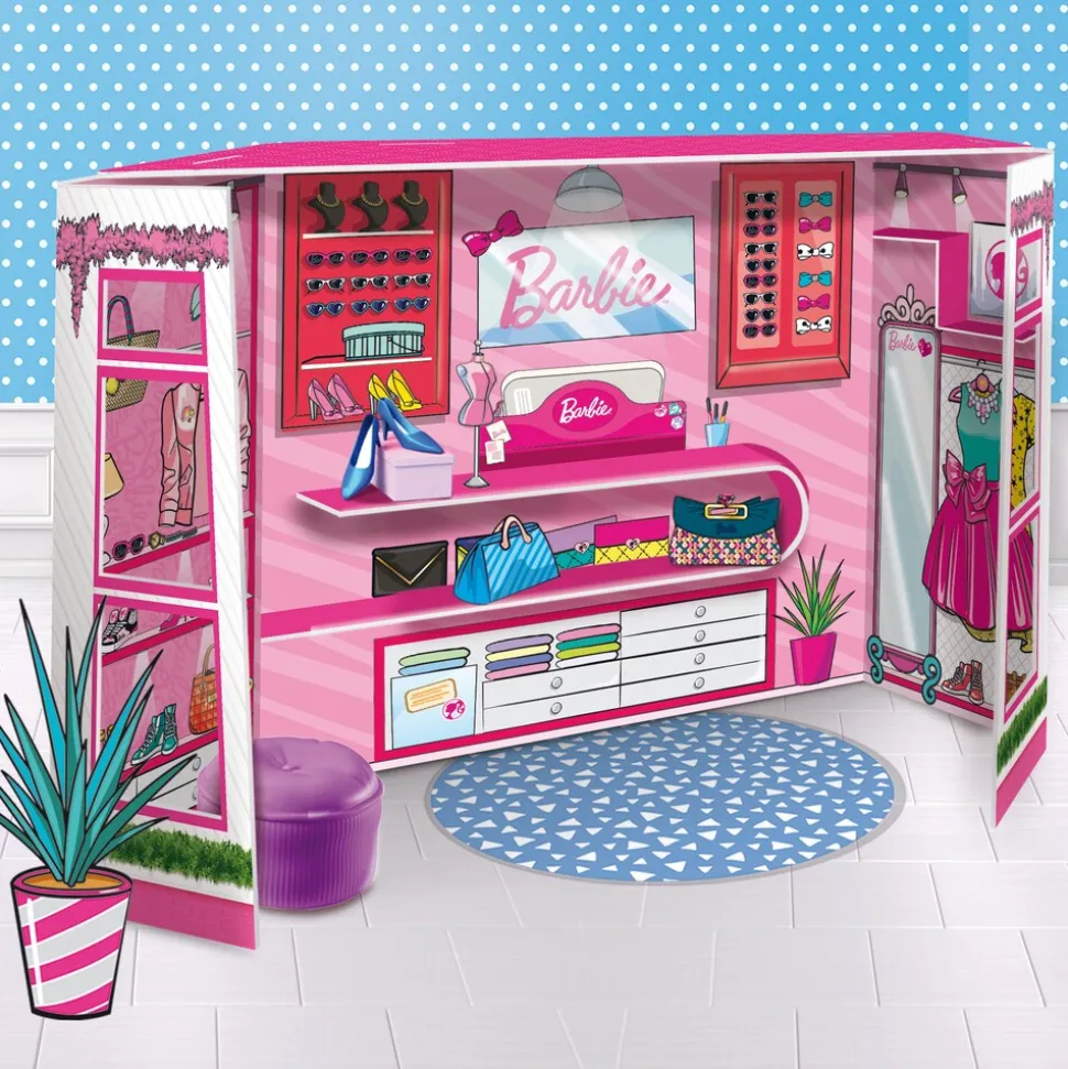 Lisciani 76918 - Barbie Fashion Boutique mit Barbie-Puppe Ankleideraum Modedesign Design Spielset