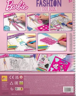 Lisciani 12677 - Barbie - Fashion Trend Look Book Kreativset Malbuch Kreativbuch für Mädchen