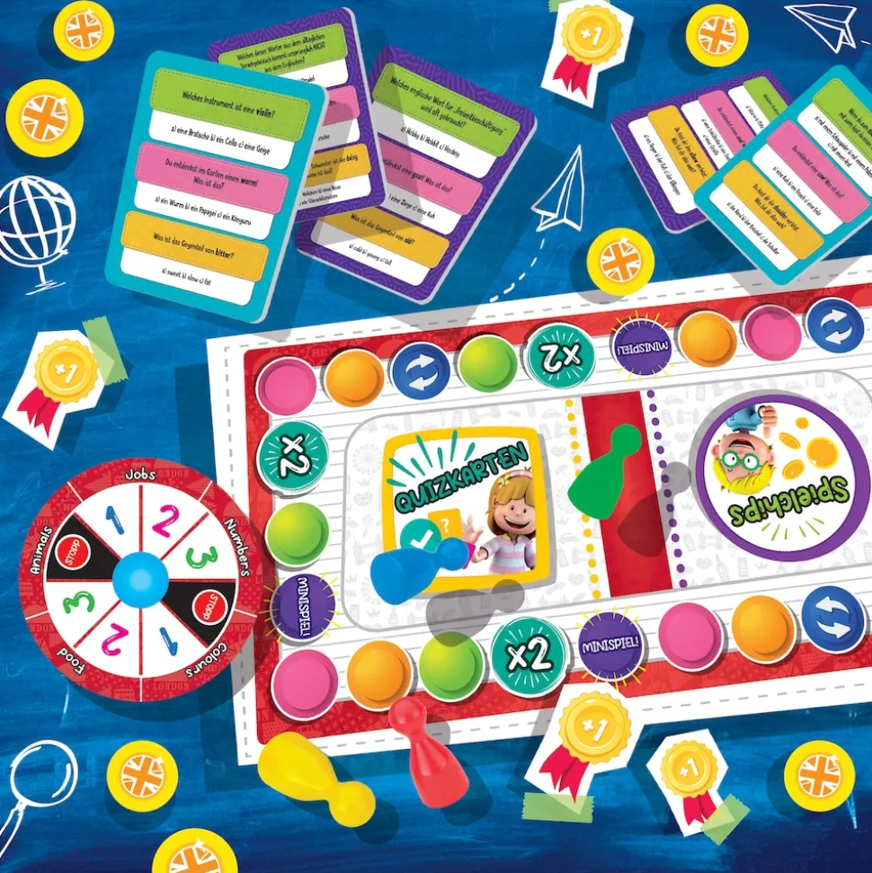 Lisciani DE48892 - Das Englisch Quiz Lernspiel Grundschule Vokabeln lernen Sprachspiel English