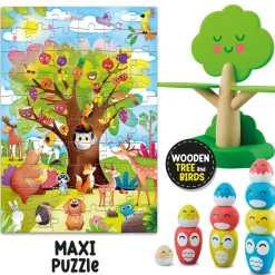 Lisciani 105397 - Geschicklichkeitsspiel - Montessori Happy Birds Gleichgewichtsspiel Balance