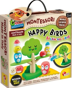 Lisciani 105397 - Geschicklichkeitsspiel - Montessori Happy Birds Gleichgewichtsspiel Balance