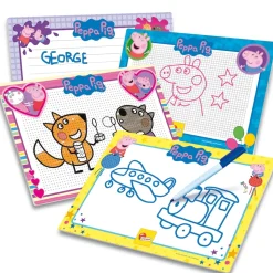 Lisciani 92215 - Peppa Wutz Zeichenschule Malset Schreibtafeln zeichnen malen kreativ Zeichenset Pig