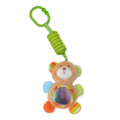 Lorelli Baby Plüschtier Glöckchen, Greifling, C-Ring, Faltenzonen, ab Geburt beige