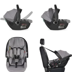Lorelli Babyschale i-Size Aria Luxe (40 - 87 cm) verstellbar, Memory-Schaum schwarz