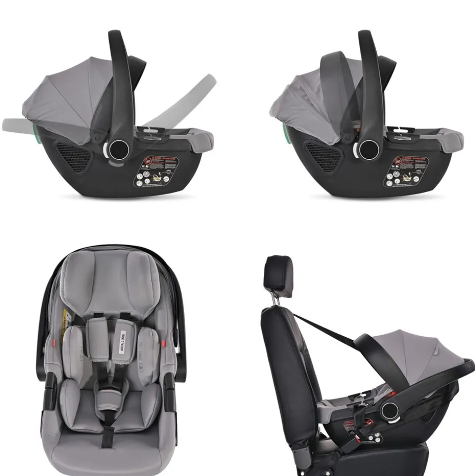 Lorelli Babyschale i-Size Aria Luxe (40 - 87 cm) verstellbar, Memory-Schaum schwarz