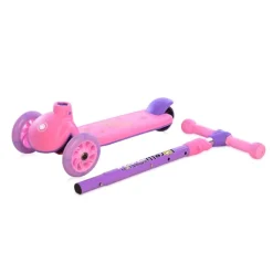 Lorelli Kinderroller Tamtam 3 Räder, höhenverstellbar, Leuchträder, Fußbremse rosa
