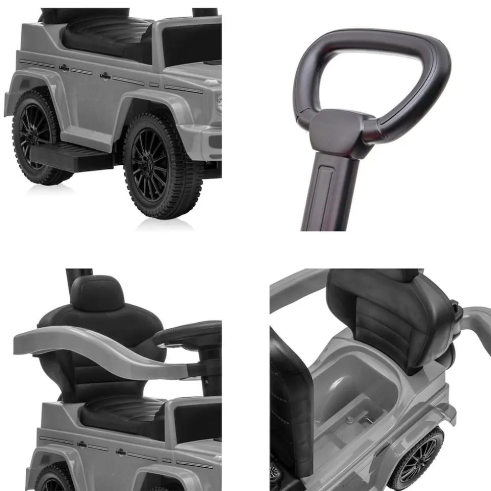 Lorelli Kinder Rutschauto Mercedes Benz G350D, Sonnendach, Schiebestange, Musik weiß