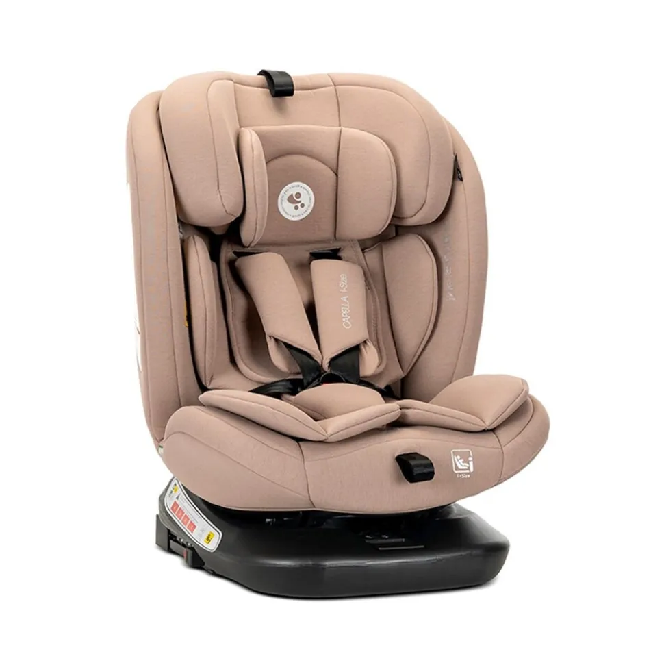 Lorelli Kindersitz Capella 40 - 150 cm Isofix Kopfkissen Kopfstütze verstellbar beige