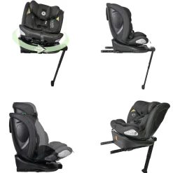 Lorelli Kindersitz Estate i-Size (40-150cm) Isofix, Stützbein, Sitz 360° drehbar beige