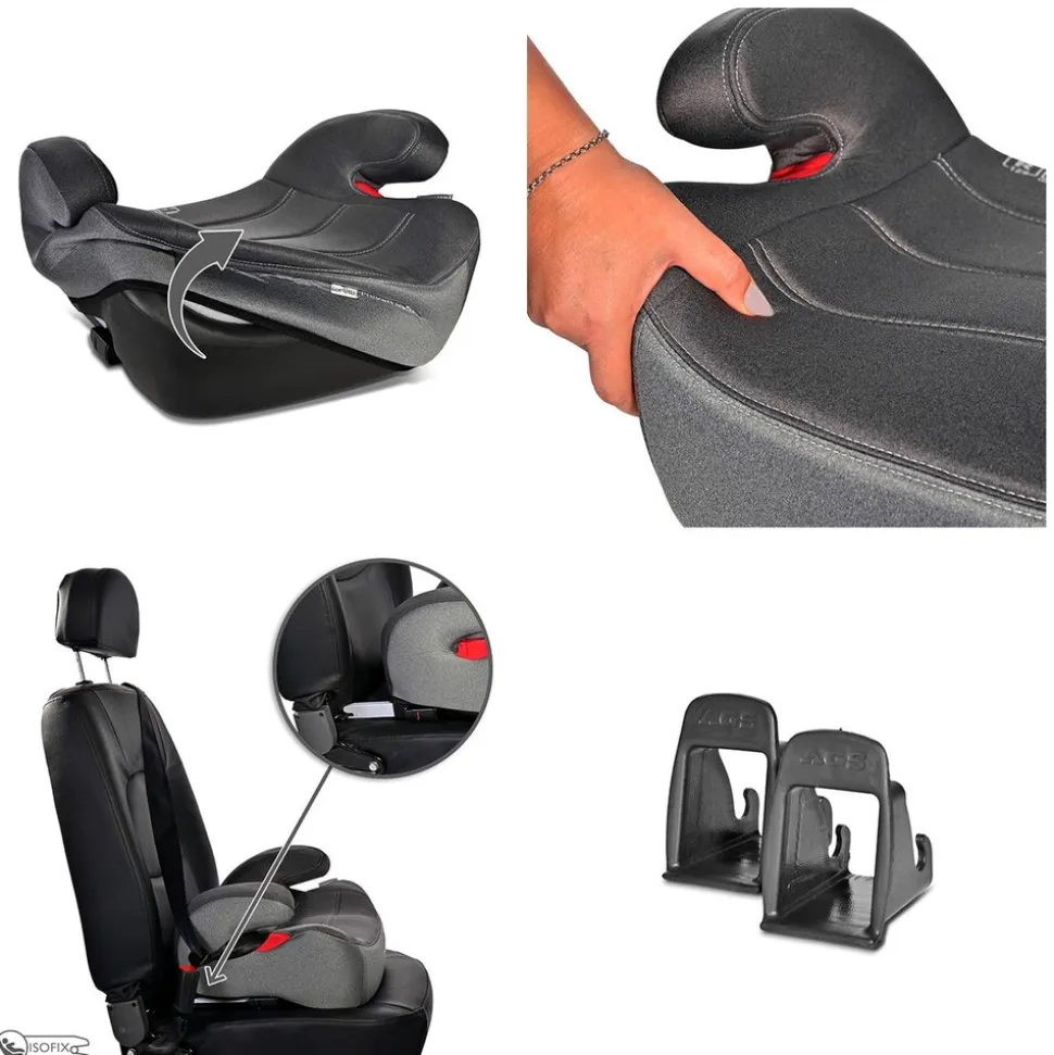 Lorelli Kindersitz i-Rider i-Size (125-150cm) Isofix Armlehne abnehmbarer Bezug rot