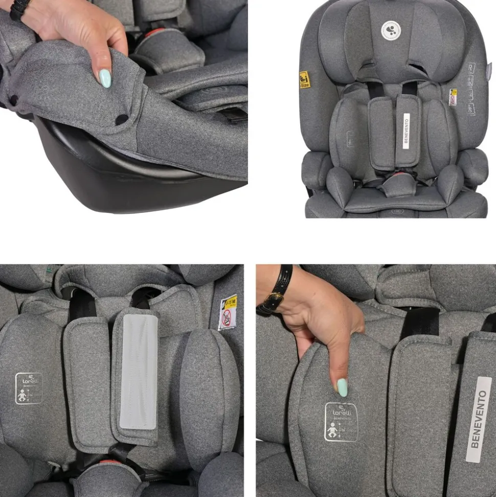 Lorelli Kindersitz i-Size Benevento (76-150 cm) Isofix, Kopfstütze verstellbar gelb