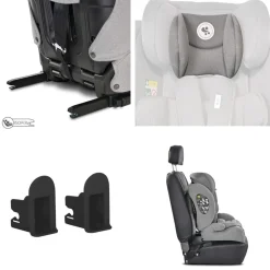 Lorelli Kindersitz Rio i-Size (76 - 150 cm) Isofix Top Tether Kissen verstellbar hellgrau