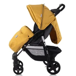 Lorelli Kinderwagen Buggy Olivia, Zubehörbox, Fußabdeckung, verstellbar, Korb gelb
