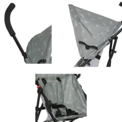 Lorelli Kinderwagen Buggy Vaya verstellbares Sonnendach, klappbar, Fußstütze blau