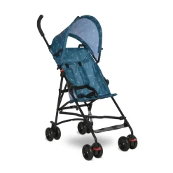 Lorelli Kinderwagen Buggy Vaya verstellbares Sonnendach, klappbar, Fußstütze blau