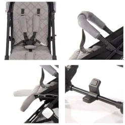 Lorelli Kinderwagen Fiorano faltbar, Ablagekorb, Frontbügel abnehmbar, Bremse schwarz