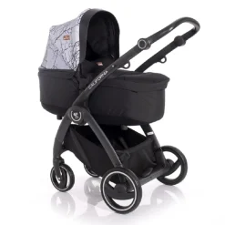 Lorelli Kinderwagen 2 in 1 California Babywanne Sportsitz Alurahmen Wickeltasche grau