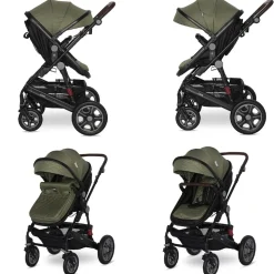 Lorelli Kinderwagen Lora faltbar Gummiräder Tragetasche Sportsitz Fußabdeckung grün
