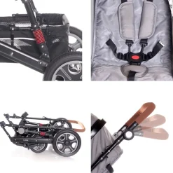 Lorelli Kinderwagen Lora faltbar Gummiräder Tragetasche Sportsitz Fußabdeckung grün