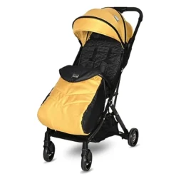 Lorelli Kinderwagen Myla Aluminiumrahmen Korb Fußsack klappbar mit Zusatzgriff gelb