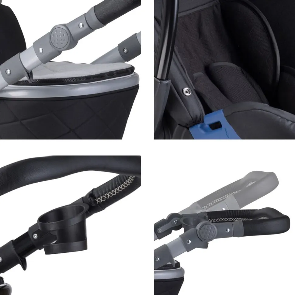 Lorelli Kinderwagen Rimini Premium Sportsitz Tragewanne Moskitonetz verstellbar gelb