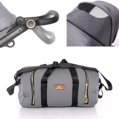 Lorelli Kombikinderwagen 2 in 1 Adria, Aluminiumrahmen, Wickeltasche, Adapter rot
