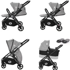 Lorelli Kombikinderwagen 2 in 1 Patrizia, Babywanne, Sportsitz, Sitz umkehrbar blau