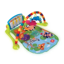 Lorelli Krabbeldecke Spielcenter Piano, Musik 4 Spielfiguren 1 Spiegel ab Geburt blau