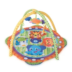 Lorelli Spielbogen Safari Krabbeldecke Spiegel Rassel buntes Spielzeug ab Geburt orange