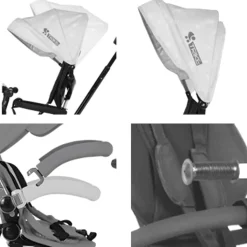 Lorelli Tricycle Enduro 4 in 1 klappbar, Sitz drehbar, verstellbar, Licht gelb