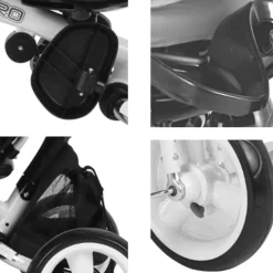 Lorelli Tricycle Enduro 4 in 1 klappbar, Sitz drehbar, verstellbar, Licht gelb
