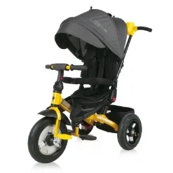 Lorelli Tricycle Jaguar 4 in 1 Gummireifen, Sitz drehbar, Stange, verstellbarschwarz