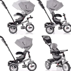 Lorelli Tricycle Neo 4 in 1 Luftreifen, Schiebestange, Sitz drehbar, verstellbar gelb