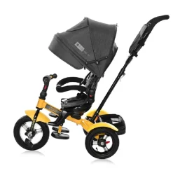 Lorelli Tricycle Neo 4 in 1 Luftreifen, Schiebestange, Sitz drehbar, verstellbar gelb